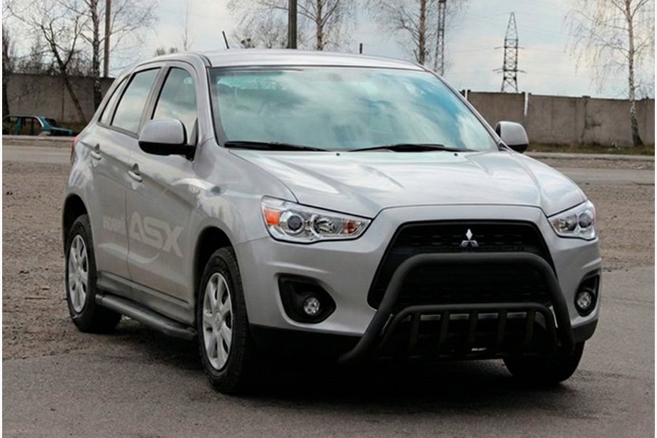 Mitsubishi ASX 2010-2023 Defensa Delantera WT002 Negra (Acero Inoxidable) Image