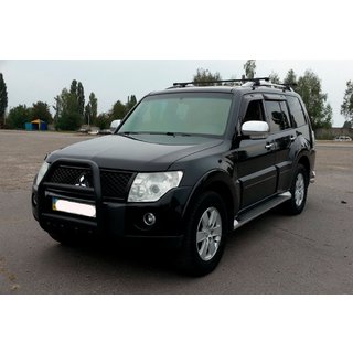 Defensa Delantera QT007 Negra (Acero Inoxidable) Mitsubishi Pajero Wagon IV 2006-2021 foto 2