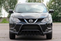Nissan Qashqai 2014-2021 Defensa Delantera WT002 Negra (Acero Inoxidable) foto 1