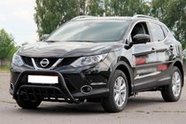 Nissan Qashqai 2014-2021 Defensa Delantera WT002 Negra (Acero Inoxidable) foto 2