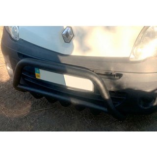Defensa Delantera WT002 Negra (Acero Inoxidable) Renault Kangoo 2008–2020 foto 3