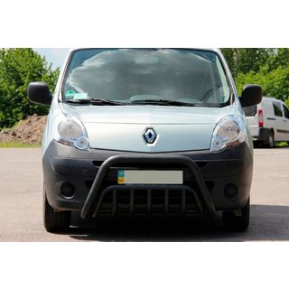 Defensa Delantera WT002 Negra (Acero Inoxidable) Renault Kangoo 2008–2020 foto 2