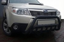Subaru Forester 2008-2013 Defensa Delantera WT002 Negra (Acero Inoxidable) foto 1