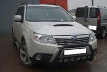Subaru Forester 2008-2013 Defensa Delantera WT002 Negra (Acero Inoxidable) foto 3