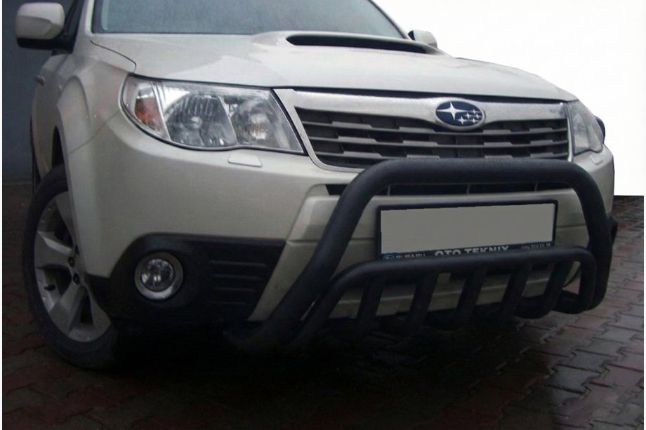 Subaru Forester 2008-2013 Defensa Delantera WT002 Negra (Acero Inoxidable) Image