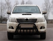 Toyota Hilux 2006-2015 Defensa Delantera WT002 Negra (Acero Inoxidable) foto 1