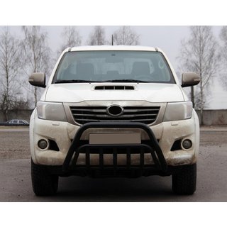 Defensa Delantera WT002 Negra (Acero Inoxidable) Toyota Hilux 2006-2015 foto 1