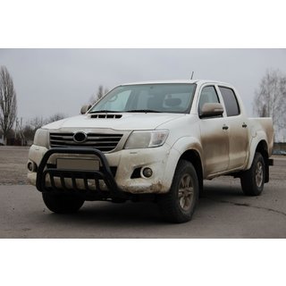 Defensa Delantera WT002 Negra (Acero Inoxidable) Toyota Hilux 2006-2015 foto 3