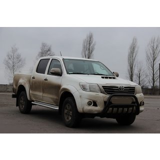 Defensa Delantera WT002 Negra (Acero Inoxidable) Toyota Hilux 2006-2015 foto 2