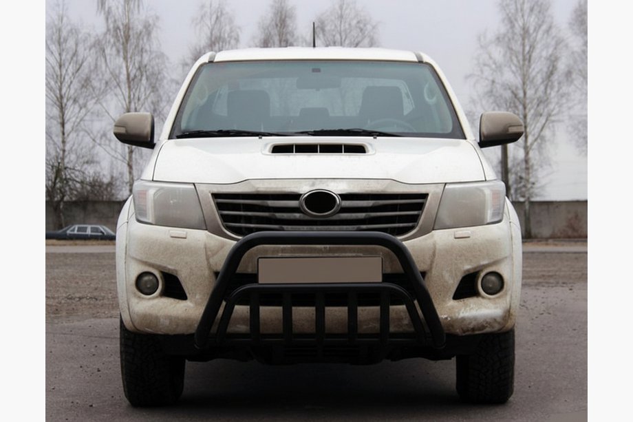 Toyota Hilux 2006-2015 Defensa Delantera WT002 Negra (Acero Inoxidable) Image