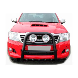 Defensa Delantera QT007 Negra (Acero Inoxidable) Toyota Hilux 2006-2015 foto 3