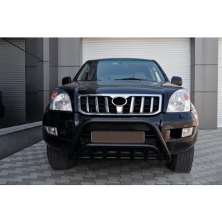 Defensa delantera baja WT002 Negra (Acero inoxidable) Toyota Land Cruiser Prado 120 2002-2009 foto 2