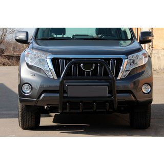 Defensa Delantera QT007 Negra (Acero Inoxidable) Toyota Land Cruiser Prado 150 2009-2023 foto 1