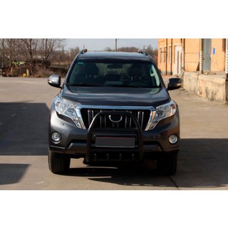 Defensa Delantera QT007 Negra (Acero Inoxidable) Toyota Land Cruiser Prado 150 2009-2023 foto 3
