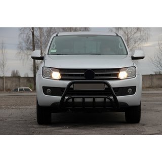 Defensa Delantera WT002 Negra (Acero Inoxidable) Volkswagen Amarok 2010-2022 foto 2