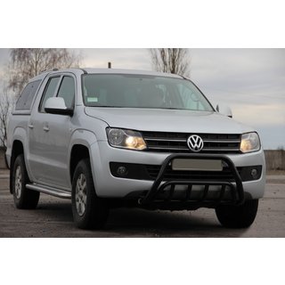 Defensa Delantera WT002 Negra (Acero Inoxidable) Volkswagen Amarok 2010-2022 foto 3