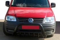 Volkswagen Caddy 2004-2010 Defensa Delantera WT002 Negra (Acero Inoxidable) foto 1