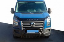 Volkswagen Crafter 2006-2016 Defensa Delantera WT002 Negra (Acero Inoxidable) foto 1