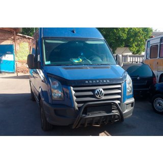Defensa Delantera WT002 Negra (Acero Inoxidable) Volkswagen Crafter 2006-2016 foto 3
