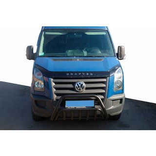 Defensa Delantera WT002 Negra (Acero Inoxidable) Volkswagen Crafter 2006-2016 foto 1