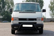 Volkswagen T4 Caravelle/Multivan 1990–2003 Defensa Delantera WT002 Negra (Acero Inoxidable) foto 3