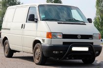 Volkswagen T4 Caravelle/Multivan 1990–2003 Defensa Delantera WT002 Negra (Acero Inoxidable) foto 1