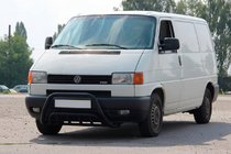 Volkswagen T4 Caravelle/Multivan 1990–2003 Defensa Delantera WT002 Negra (Acero Inoxidable) foto 2