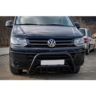 Defensa Delantera WT002 Negra (Acero Inoxidable) Volkswagen T5 2010-2015