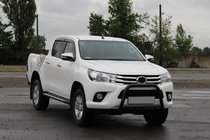 Toyota Hilux 2015- Defensa Delantera QT008 Negra (Acero Inoxidable) foto 1