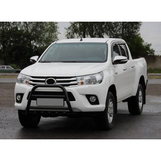Defensa Delantera QT008 Negra (Acero Inoxidable) Toyota Hilux 2015- foto 3