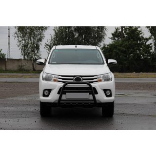 Defensa Delantera QT008 Negra (Acero Inoxidable) Toyota Hilux 2015- foto 2