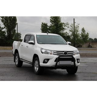 Defensa Delantera QT008 Negra (Acero Inoxidable) Toyota Hilux 2015- foto 1