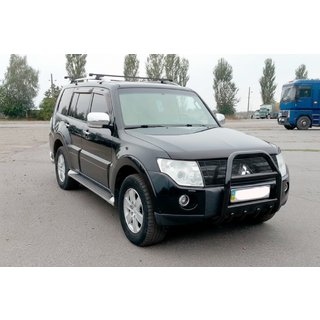 Defensa Delantera QT011 Negra (Acero Inoxidable) Mitsubishi Pajero Wagon IV 2006-2021 foto 1