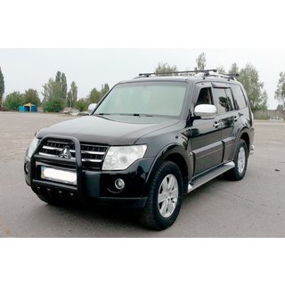 Defensa Delantera QT011 Negra (Acero Inoxidable) Mitsubishi Pajero Wagon IV 2006-2021 foto 2