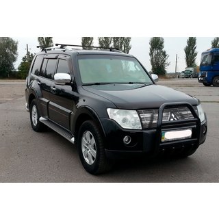 Defensa Delantera QT007 Negra (Acero Inoxidable) Mitsubishi Pajero Wagon III 1999-2006 foto 1