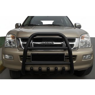 Defensa Delantera QT007 Negra (Acero Inoxidable)