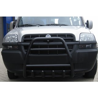 Defensa Delantera QT007 Negra (Acero Inoxidable)
