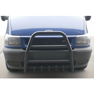 Defensa Delantera QT007 Negra (2000-2006, Acero Inoxidable)