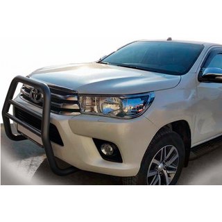 Defensa Delantera QT007 Negra (Acero Inoxidable)