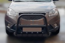 SsangYong Korando 2010-2019 Defensa Delantera F1-40 Negra (Acero Inoxidable) foto 2