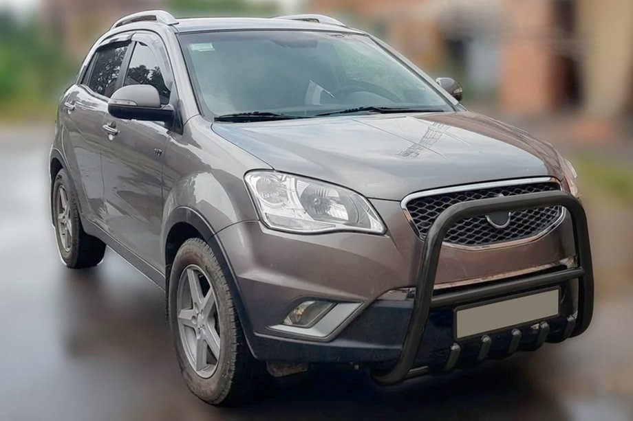 SsangYong Korando 2010-2019 Defensa Delantera F1-40 Negra (Acero Inoxidable) Image