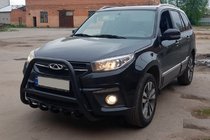 Chery Tiggo 3 2005- Defensa Delantera WT009 Negra (Acero Inoxidable) foto 3