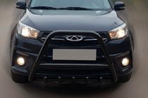 Chery Tiggo 3 2005- Defensa Delantera WT009 Negra (Acero Inoxidable) foto 1