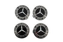 Mercedes-Benz Tapacubos 71/75 mm sin aro (juego de 4, negro V5) foto 1