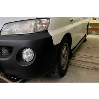 Barras Laterales BB002 Negro (2 uds, Acero Inoxidable) Hyundai H200, H1, Starex 1998-2007 foto 3