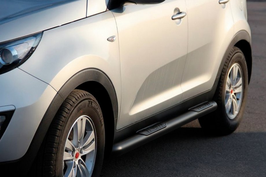 Kia Sportage 2010-2015 Barras Laterales Black (2 uds, Acero Inoxidable) Foto 3