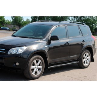Barras laterales para base estándar Black (2 uds, acero inoxidable) Toyota Rav 4 2006-2013 foto 2