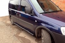 Opel Combo 2002–2012 Barras Laterales Black (2 uds, Acero Inoxidable) foto 2
