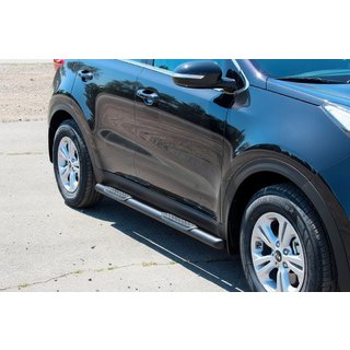 Barras Laterales BB002 Negro (2 uds, Acero Inoxidable) Kia Sportage 2015-2021 foto 4