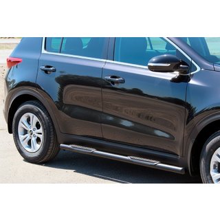 Barras Laterales BB002 Negro (2 uds, Acero Inoxidable) Kia Sportage 2015-2021 foto 1